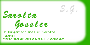sarolta gossler business card